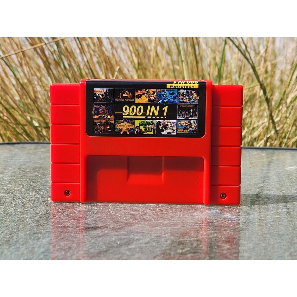 SNES 900 In 1 and 3000 in 1 Super Nintendo Multi Cart Red 16Bit Select your game